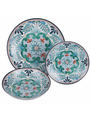Villa d´Este 18-delig tafelservies "Andalusia" blauw/geel