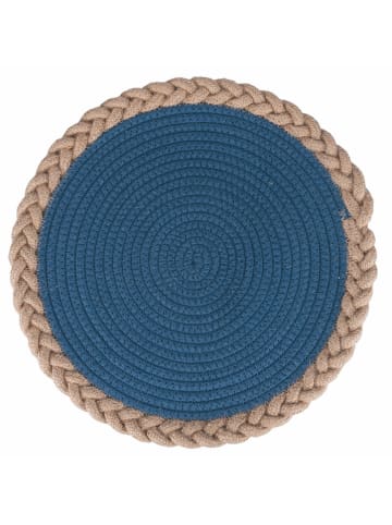 Villa d´Este 3-delige set: placemats blauw/wit/beige - Ø 38 cm