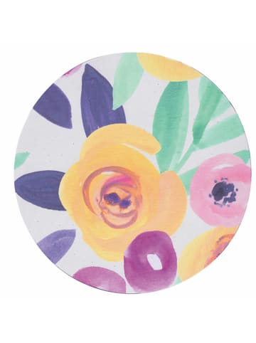 Villa d´Este 6er-Set: Untersetzer in Rosa/ Gelb -  Ø 33 cm
