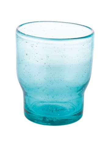 Villa d´Este 6-delige set: waterglazen "Unico" transparant/blauw - 325 ml