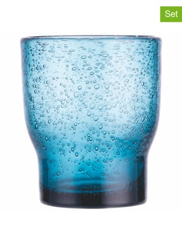 Villa d´Este 6er-Set: Wassergläser "Unico" in Blau - 325 ml