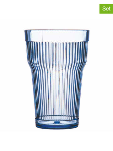 Villa d´Este 6er-Set: Gläser "Fashion Ocean" in Blau - 400 ml