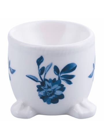 Villa d´Este 6-delige set: eierdoppen wit/donkerblauw - (H)6,3 cm