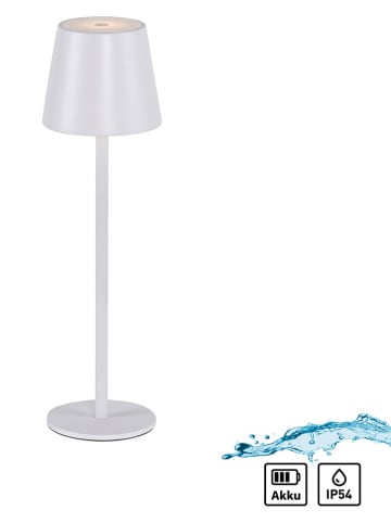 Just Light Lampa stołowa LED "Euria" w kolorze białym - wys. 37 x Ø 11 cm