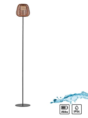 Just Light Lampa stojąca LED "Askia" w kolorze brązowo-czarnym - wys. 120 x Ø 18 cm
