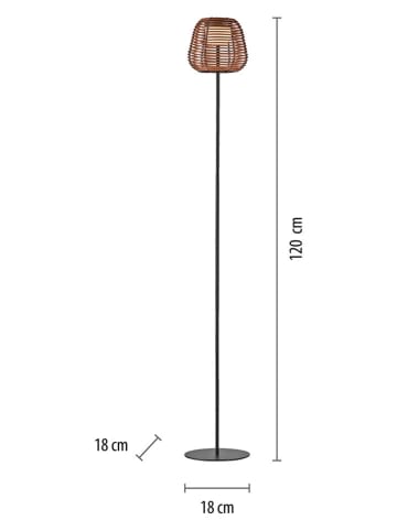 Just Light Staande LED-lamp "Askia" bruin/zwart - (H)120 x Ø 18