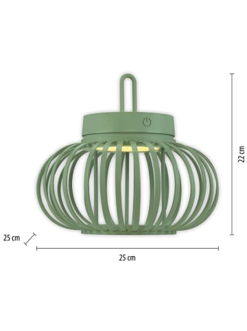 Just Light LED-hanglamp "Akuba" groen - (H)22 x Ø 25 cm
