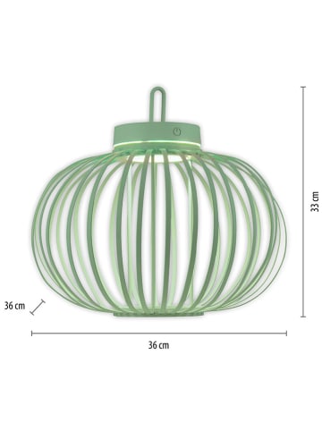 Just Light LED-hanglamp "Akuba" groen - (H)33 x Ø 36 cm