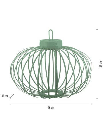 Just Light LED-hanglamp "Akuba" groen - (H)37 x Ø 46 cm
