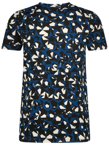 Vingino Pyjamaoberteil in Blau/ Weiß/ Schwarz