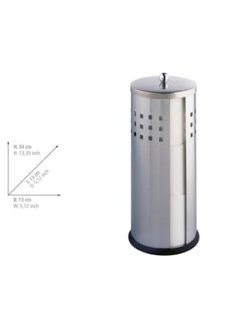 Wenko Toiletrolhouder "Ancona" grijs - (H)34 cm