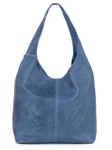 Anna Morellini Leren schoudertas "Palladia" blauw - (B)38 x (H)30 x (D)2 cm