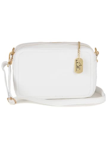 Anna Morellini Leder-Umhängetasche "Pippa" in Weiß - (B)25 x (H)16 x (T)6 cm