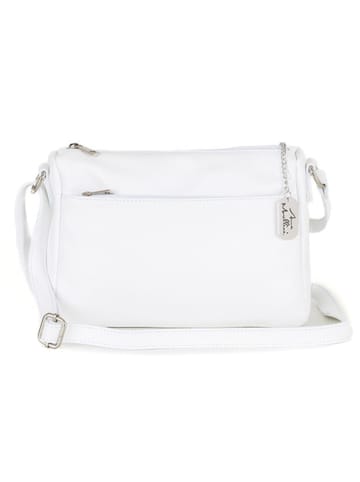 Anna Morellini Leder-Umhängetasche "Orlanda" in Weiß - (B)29 x (H)23 x (T)12 cm