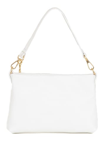 Anna Morellini Leder-Schultertasche "Sancia" in Weiß - (B)25 x (H)16 x (T)4 cm