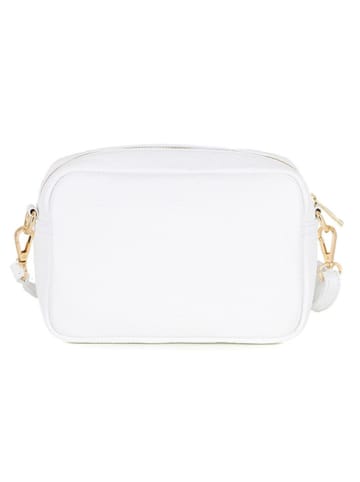 Anna Morellini Leder-Umhängetasche "Tabita" in Weiß - (B)22 x (H)15 x (T)10 cm