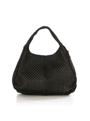 Lucca Baldi Skórzany shopper bag "Pitigliano" w kolorze czarnym - 41 x 34 x 30 cm