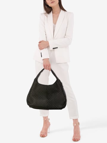 Lucca Baldi Leder-Shopper "Pitigliano" in Schwarz - (B)41 x (H)34 x (T)30 cm