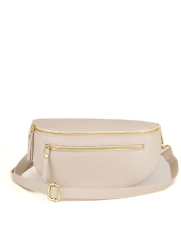 Lucca Baldi Leder-Umhängetasche "Burano" in Beige - (B)30 x (H)19 x (T)2 cm
