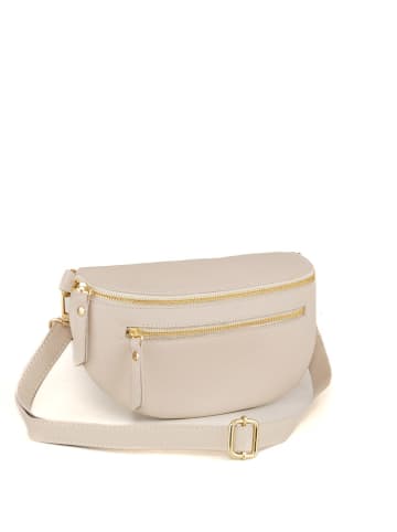 Lucca Baldi Leder-Umhängetasche "Burano" in Beige - (B)30 x (H)19 x (T)2 cm