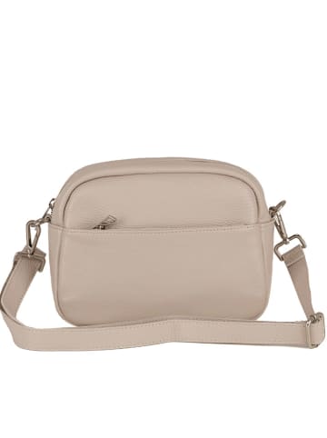 Lucca Baldi Leder-Umhängetasche "Cascina" in Beige - (B)22 x (H)18 x (T)9 cm