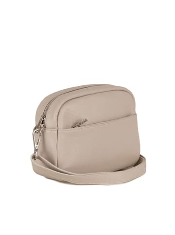 Lucca Baldi Leder-Umhängetasche "Cascina" in Beige - (B)22 x (H)18 x (T)9 cm