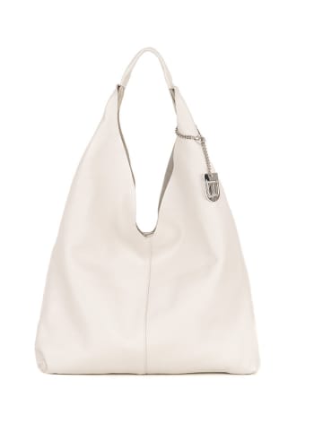 Lucca Baldi Leder-Shopper "Catanzaro" in Beige - (B)45 x (H)36 x (T)5 cm