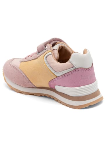 bisgaard Leder-Sneakers in Rosa/ Gelb