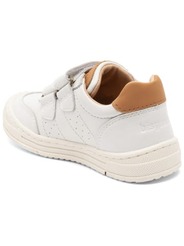 bisgaard Leder-Sneakers in Weiß/ Gelb