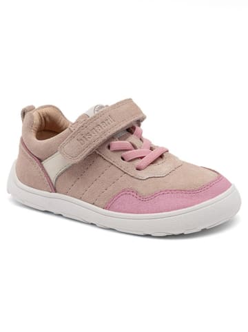 bisgaard Leder-Sneakers in Beige/ Rosa