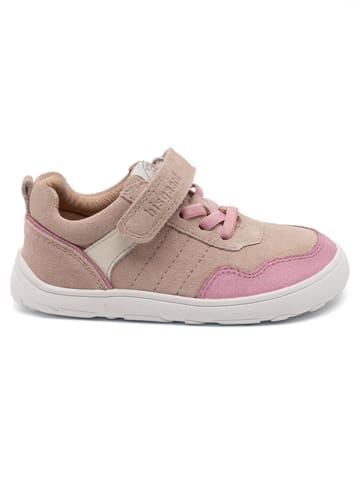 bisgaard Leder-Sneakers in Beige/ Rosa