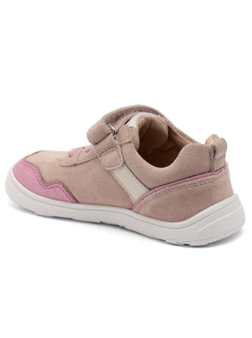 bisgaard Leder-Sneakers in Beige/ Rosa