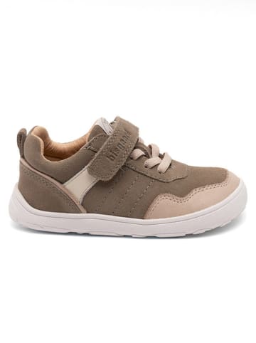 bisgaard Leder-Sneakers in Khaki/ Beige