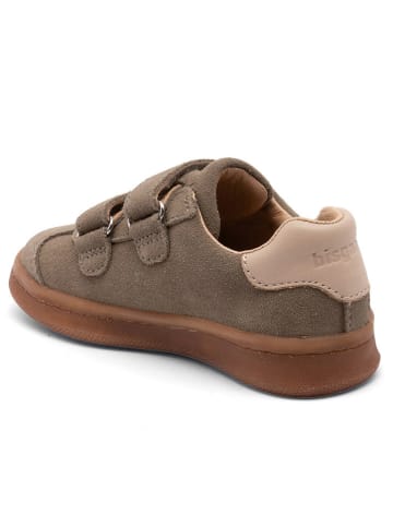 bisgaard Leder-Sneakers in Braun/ Beige
