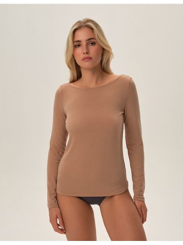 ESOTIQ Longsleeve "Jimena" in Camel