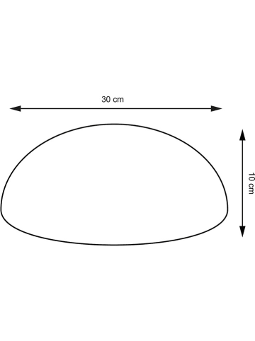 Inkazen LED-Solarleuchte in Weiß - (H)10 cm - Ø 30 cm
