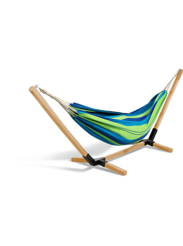 Inkazen Hängematte in Grün/ Blau - (B)270 x (H)95 x (T)105 cm