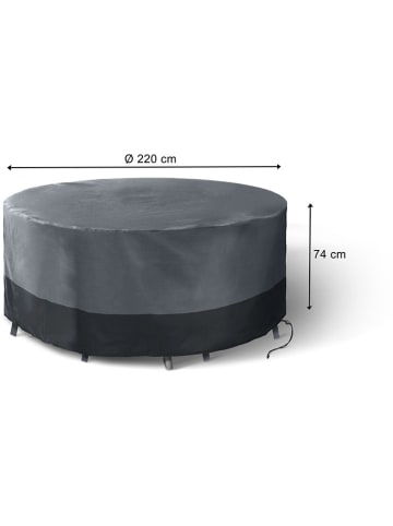 Inkazen Tuinmeubelbeschermhoezen grijs - (H)75 x Ø 200 cm