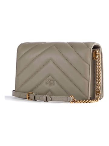 Pinko Leder-Umhängetasche in Taupe - (B)25 x (H)16 x (T)8 cm