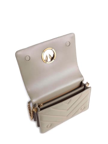 Pinko Leder-Umhängetasche in Taupe - (B)25 x (H)16 x (T)8 cm