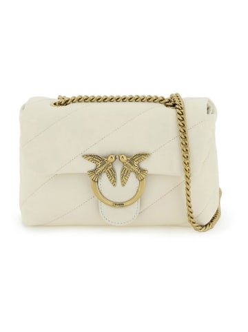 Pinko Skórzana torebka w kolorze kremowym - 19 x 13 x 8 cm