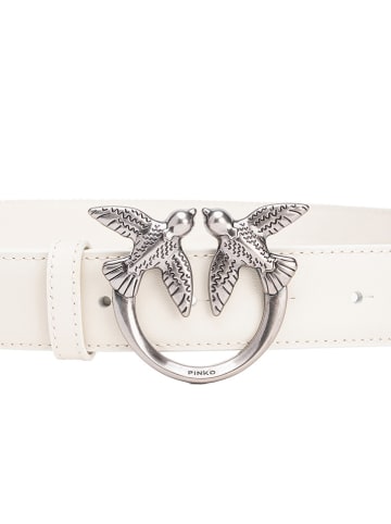 Pinko Leren riem wit