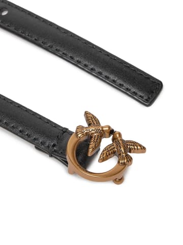 Pinko Leren riem zwart