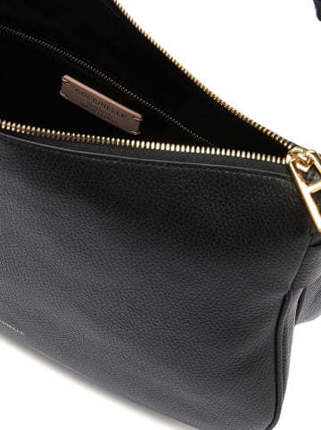 COCCINELLE Leder-Schultertasche in Schwarz - (B)36 x (H)24 x (T)11 cm