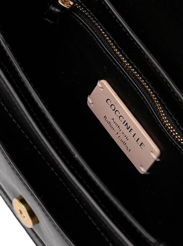 COCCINELLE Leder-Umhängetasche in Schwarz - (B)21 x (H)15 x (T)9 cm