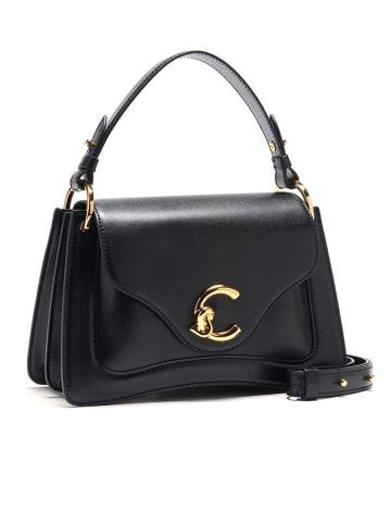 COCCINELLE Leder-Henkeltasche in Schwarz - (B)24 x (H)16 x (T)9 cm