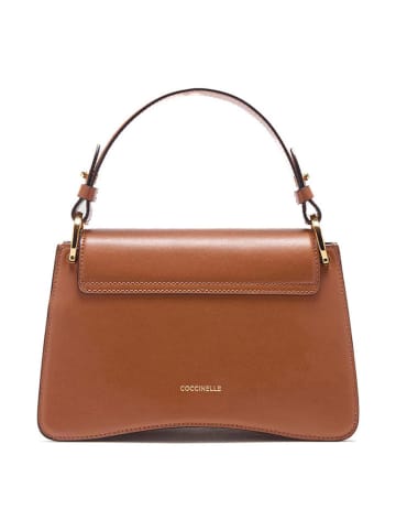 COCCINELLE Leder-Henkeltasche in Hellbraun - (B)24 x (H)16 x (T)9 cm