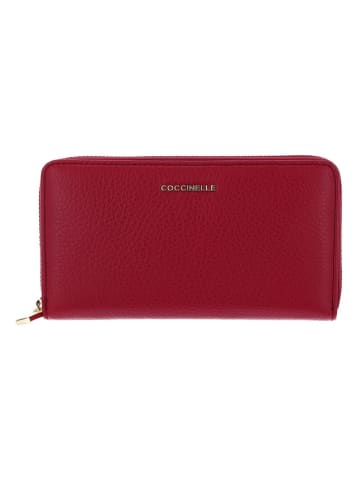 COCCINELLE Leder-Geldbörse in Rot - (B)18 x (H)10 x (T)2,5 cm