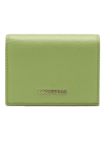 COCCINELLE Leder-Geldbörse in Grün - (B)11 x (H)9 cm