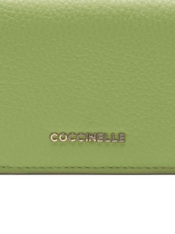 COCCINELLE Leren portemonnee groen - (B)11 x (H)9 cm